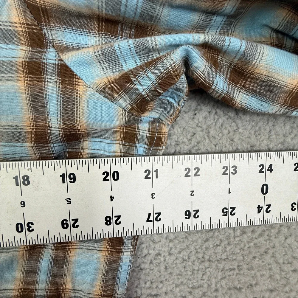 Panhandle Slim Womens L‎ Western Plaid Studded Pearl Button Up Shirt